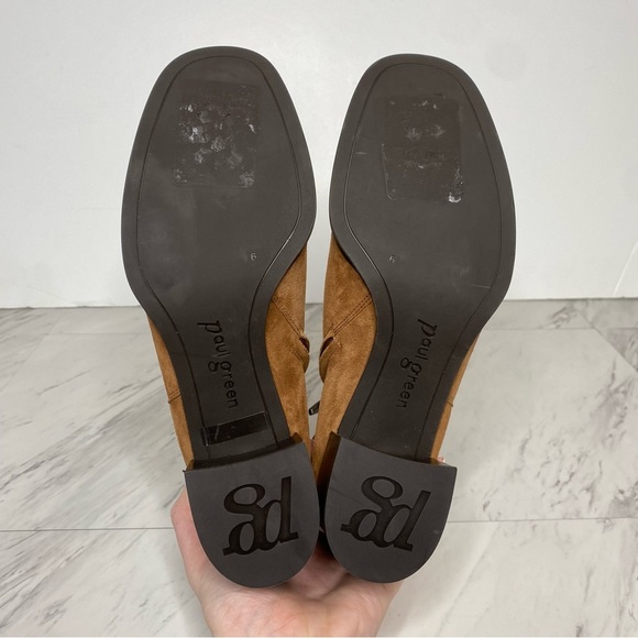 Paul Green Brown Suede Chelsea Heeled Bootie 6 / 8.5 - Picture 16 of 16